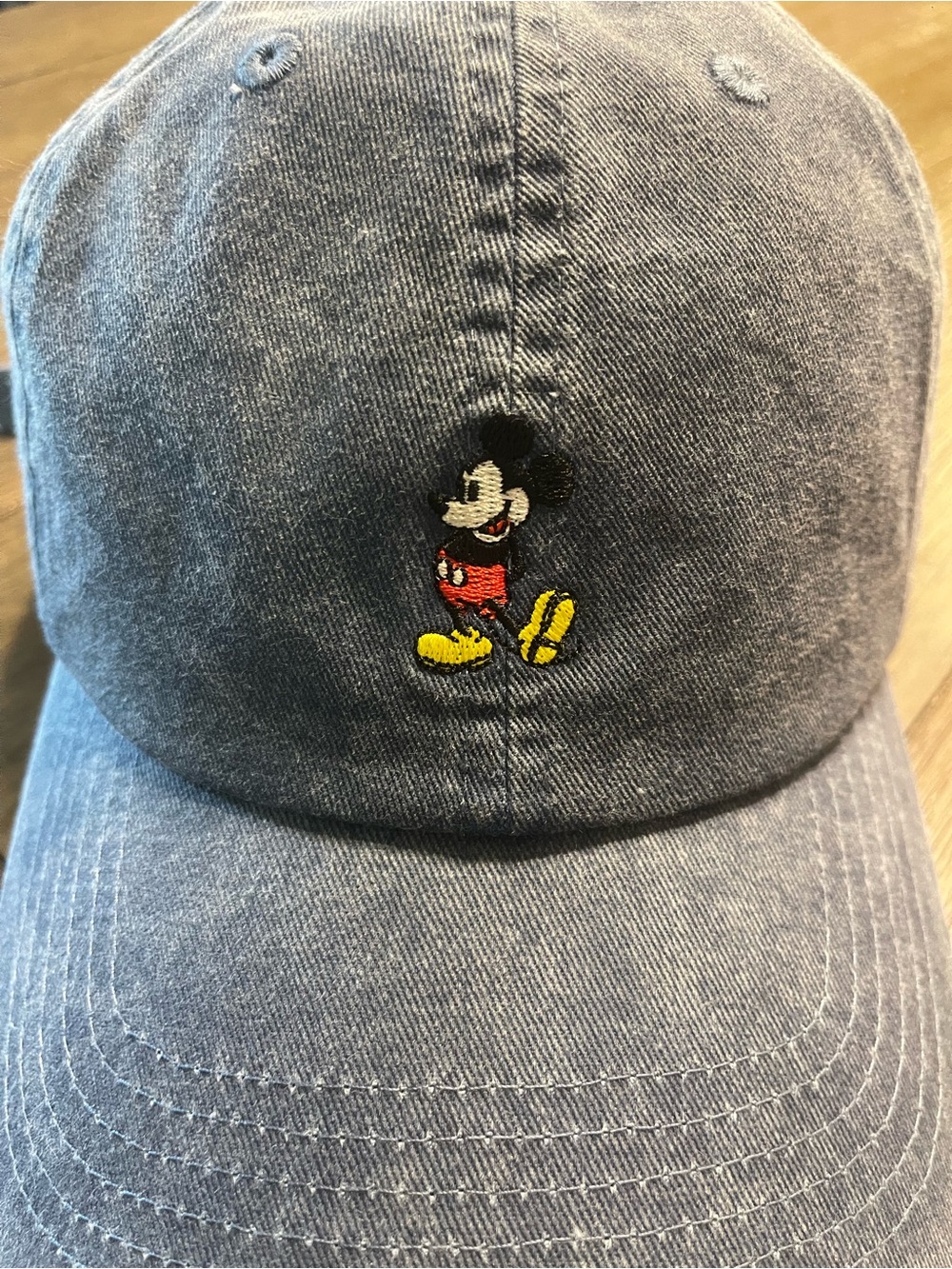Disney Parks Mickey Mouse Embroidered Dad Hat - Washed Denim Blue - Picture 3 of 13